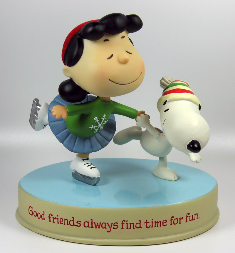 Store Hallmark Peanuts Christmas figurines.