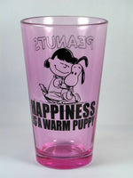Lucy Drinking Glass - Happiness is a warm puppy