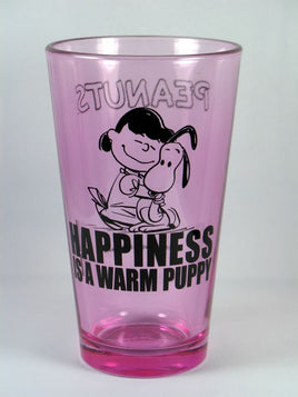 Lucy Drinking Glass - Happiness Is A Warm Puppy
