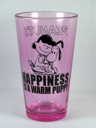 Lucy Drinking Glass - Happiness Is A Warm Puppy