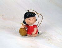 Lucy Porcelain Football Christmas Ornament