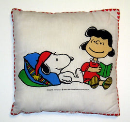 Snoopy And Lucy Pillow (Discolored)