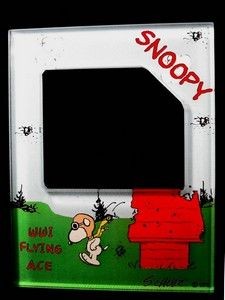 Snoopy Flying Ace Acrylic Picture Frame Magnet