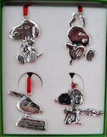 SNOOPY PERSONAS Silver Plated Ornaments Set