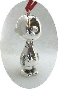 CHARLIE BROWN 3-D FIGURAL Silver Plated Ornament
