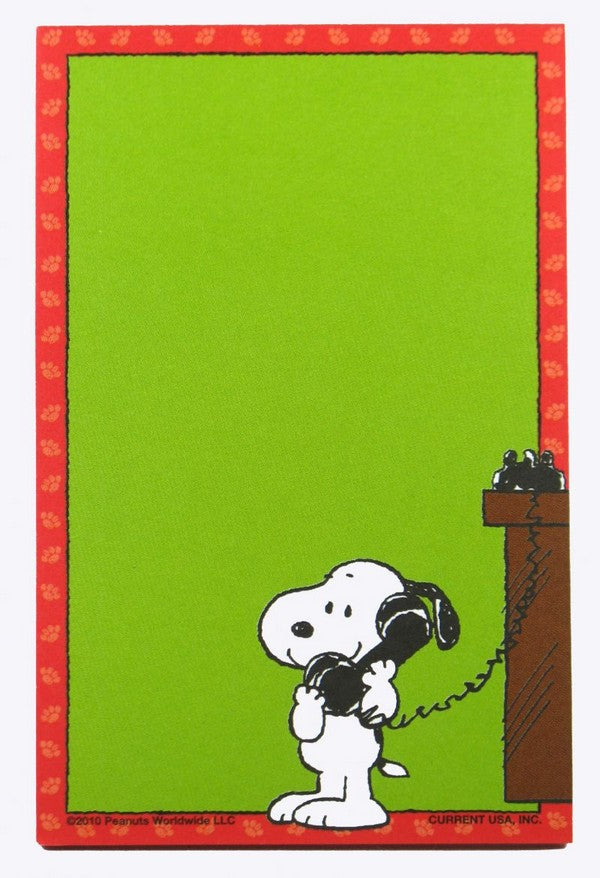 Snoopy Magnetic Note Pad - Talking On Telephone | snoopn4pnuts.com