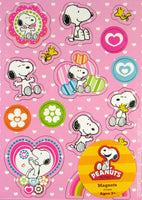 Snoopy Hearts and Flowers Magnet Set