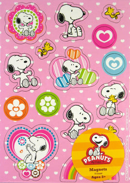 Snoopy Hearts And Flowers Magnet Set