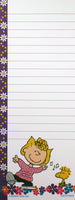 Peanuts Gang Magnetic Note Pad - Sally And Woodstock