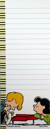 Peanuts Gang Magnetic Note Pad - Schroeder And Lucy
