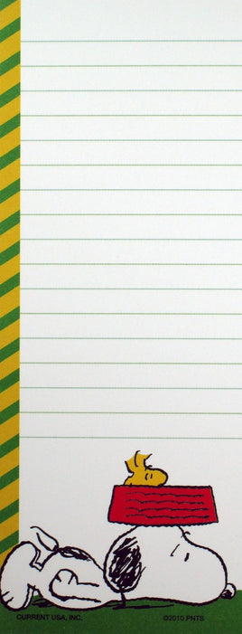 Peanuts Gang Magnetic Note Pad - Snoopy And Woodstock
