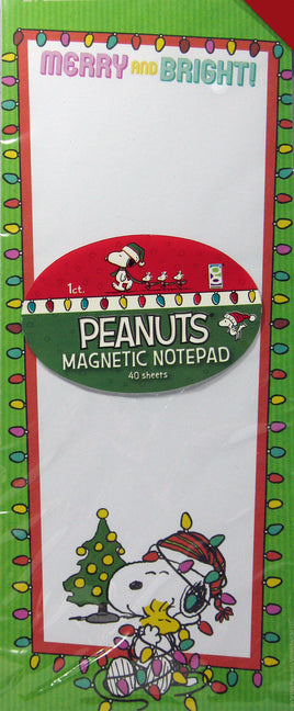 Snoopy Christmas Magnetic Note Pad - Merry and Bright - snoopn4pnuts.com
