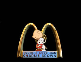 Mcdonald's Pin - Charlie Brown And Snoopy  (Light Blue Sign)