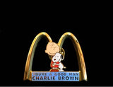 McDonald's Pin - Charlie Brown and Snoopy  (Light Blue Sign)