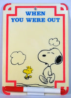 Snoopy Mini Wipe Off Memo Board - When You Were Out