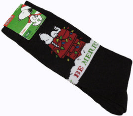 Men's Snoopy Christmas Socks - Be Merry - snoopn4pnuts.com