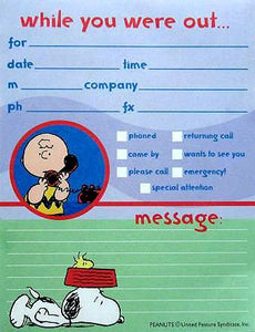 Charlie Brown and Snoopy Message Pads (2 Pack)