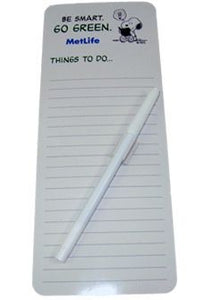 Met Life "Go Green" Magnetic Write-On To Do List - ON SALE