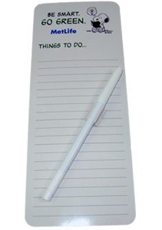 Met Life "Go Green" Magnetic Write-On To Do List - On Sale