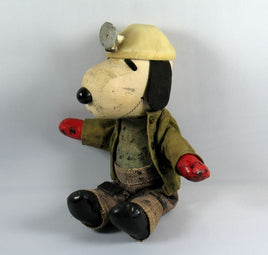 Snoopy Coal Miner Rag Doll - Very Rare!