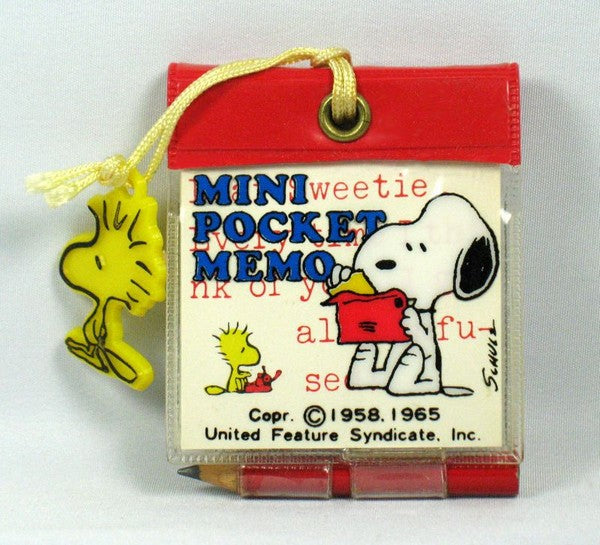 Snoopy Mini Pocket Memo (No Woodstock Bling)