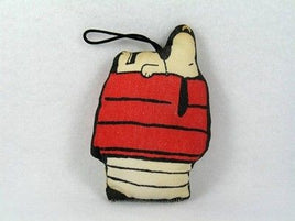Snoopy On Doghouse Mini Mascot Pillow Doll Ornament (Fair Condition)