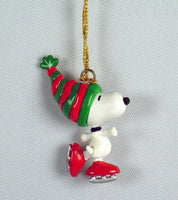 Snoopy Skater Miniature Christmas Ornament