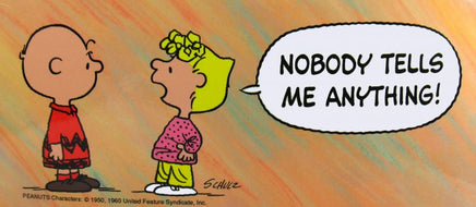 Mini Laminated Poster / Post Card - Charlie Brown And Sally
