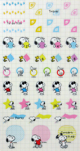 Peanuts Die - Cut Mini Plastic Stickers - Snoopy - snoopn4pnuts.com