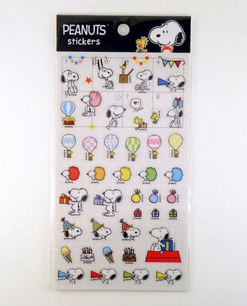 Peanuts Die - Cut Mini Plastic Stickers - Snoopy Party - snoopn4pnuts.com