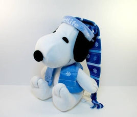 Met Life Snoopy Wearing Winter Hat And Vest Plush Doll