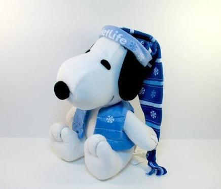 Met Life Snoopy Wearing Winter Hat And Vest Plush Doll