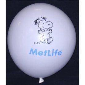 Snoopy Met Life Latex Balloon (Air Fill/Not Helium)  -  On Sale!