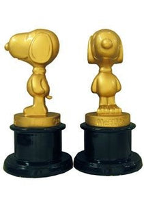 Met Life Gold Snoopy Statue With Weighted Base