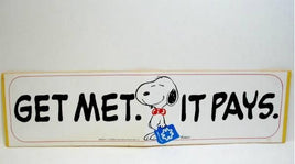 Vintage Met Life Bumper Sticker