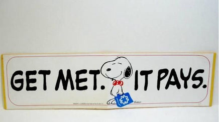 Vintage Met Life Bumper Sticker