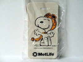 Met Life Snoopy Flying Ace Vintage Luggage Tag