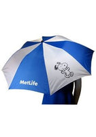 Met Life Snoopy Royal and White Folding Umbrella