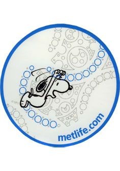 Snoopy Met Life Static Pvc Window Cling Decal