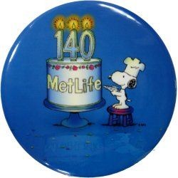 Met Life 140Th Anniversary Pinback Button - Reduced Price!