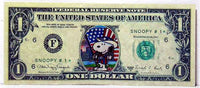 Snoopy Uncle Sam Dollar Bill (Play Money)