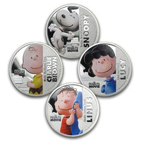 2015 Niue Peanuts Movie Silver Plated Coin