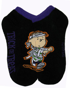 Peanuts Halloween Matching No Show Socks - Linus Mummy ON SALE! - snoopn4pnuts.com