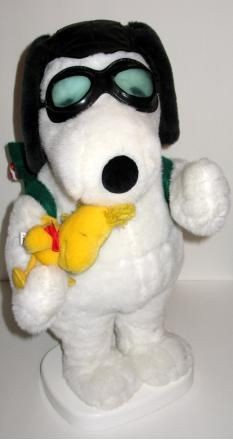Snoopy Flying Ace Large Animated Plush Christmas Doll (Remove Backpack To Make Animation Work/Arms S
