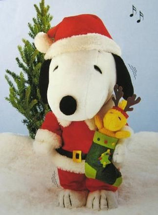 Snoopy Santa Animated And Musical Plush Doll