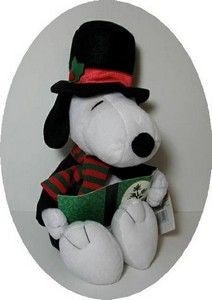 Snoopy Santa Large Vintage Plush Doll (Music Doesn't Work) - snoopn4pnuts.com