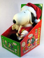 Snoopy Santa Musical Rubber Doll - Plays 