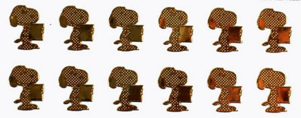 Snoopy Metallic Gold Foil Nail Stickers - On Sale!