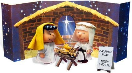 Peanuts Gang Nativity Figures With Cloth Outfits And Accessories