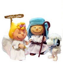 Peanuts Gang Nativity Figures With Cloth Outfits And Accessories